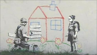 New work in LA by graffiti artist Banksy