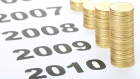 Coins and 2010 2009 2008. iStockphoto