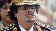 Libyan leader Moammar Gadhafi arrives in Rome on June 10, 2009.