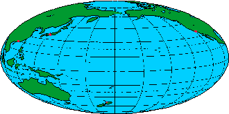 Global view of Pacific Ocean